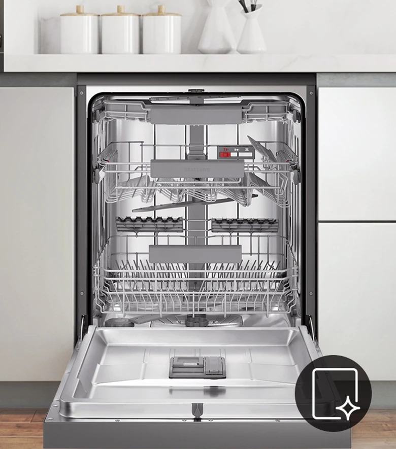 Samsung DW60CG550FSGSV tự làm sạch khoang máy