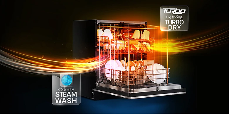 Máy rửa bát Zemmer DWZ950IS - Công nghệ Turbo Dry sấy khô