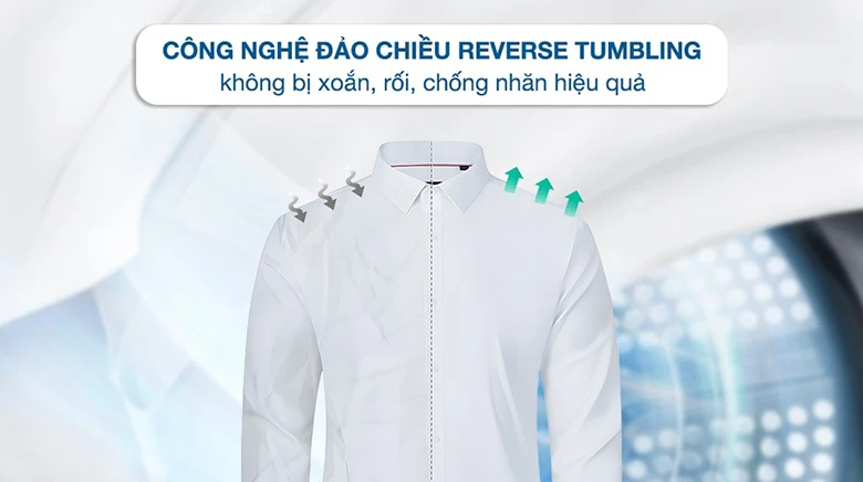 Máy sấy bơm nhiệt ELECTROLUX EDH803J5WC - Hạn chế nếp nhăn và nếp gấp trên quần áo