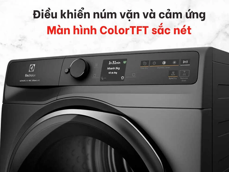 Máy sấy bơm nhiệt Electrolux 9 kg EDH902R9SC - Thiết kế hiện đại tạo điểm nhấn nổi bật cho không gian sống