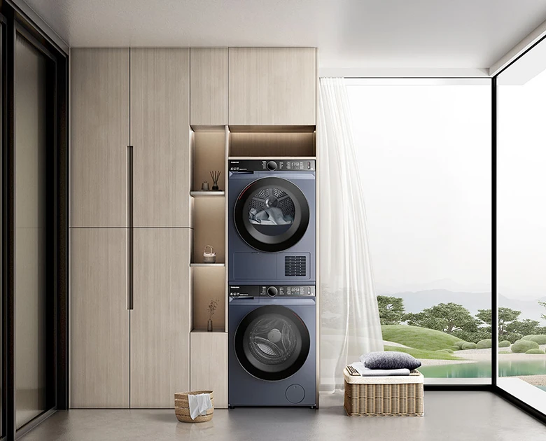 Máy sấy Toshiba TD-BP110GHV(MG) xếp chồng