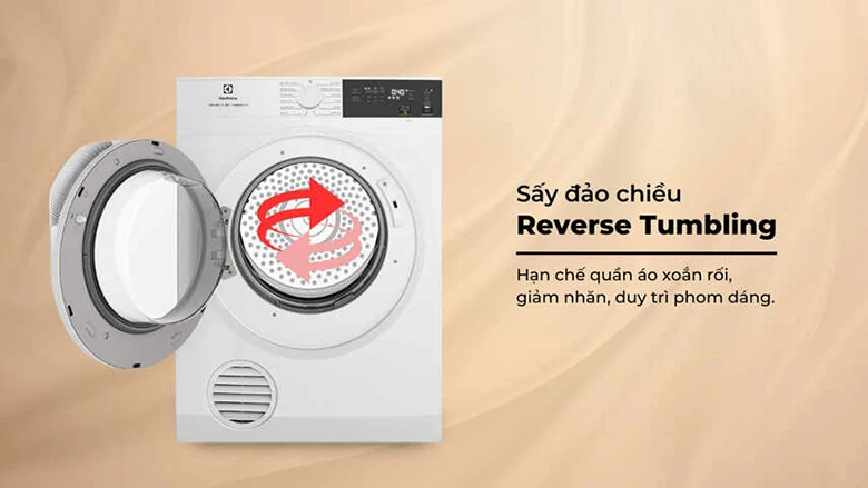 Máy sấy Electrolux 8 kg EDV804H3WC - Công nghệ sấy đảo chiều ReverseTumbling