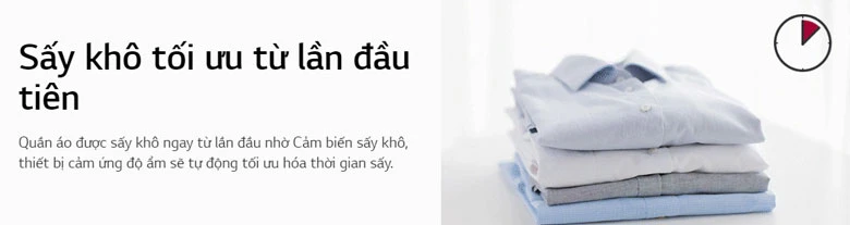 LG DVHP50W máy sấy - Sấy khô từ lần đầu tiên