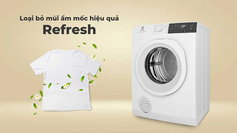 Máy sấy thông hơi Electrolux 9 kg EDV904H3WC - Chế độ sấy Refresh loại bỏ mùi hôi hiệu quả