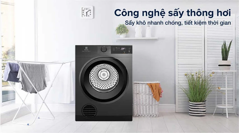 Máy sấy thông hơi Electrolux 9 kg EDV904N3SC - Công nghệ sấy thông hơi tiết kiệm thời gian
