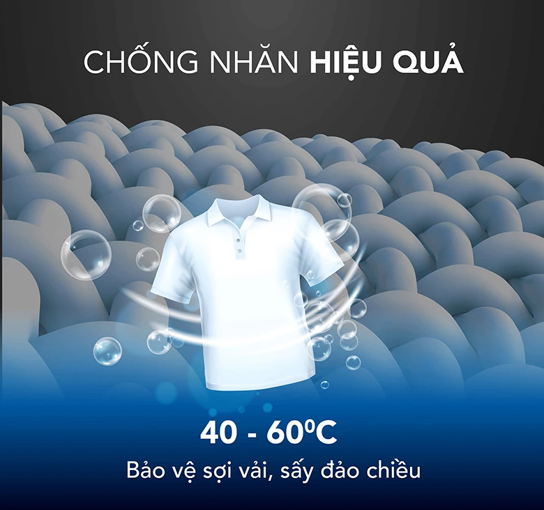 Chống nhăn hiệu quả - Máy sấy thông hơi Funiki 8kg HD V680AW