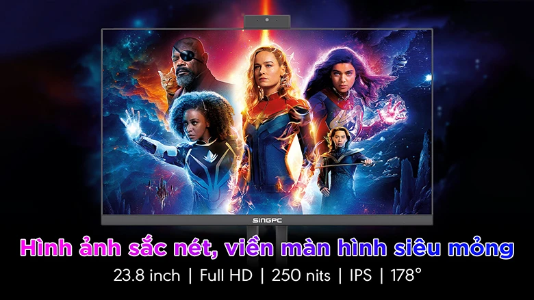 Máy tính All In One SingPC M24EI31282-W màn hình full HD