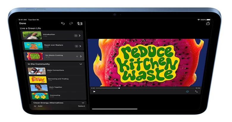 Máy tính bảng Apple iPad 10 2022 WiFi 64GB Blue MPQ13ZA/A - Hiển thị sắc nét, chân thực