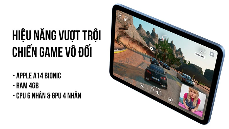 Máy tính bảng Apple iPad 10 2022 WiFi 64GB Blue MPQ13ZA/A - Hiệu năng vượt trội