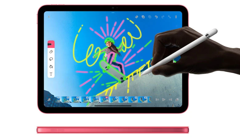 Máy tính bảng Apple iPad 10 2022 WiFi 64GB Pink MPQ33ZA/A - Màu sắc nữ tính, kiểu dáng thời thượng