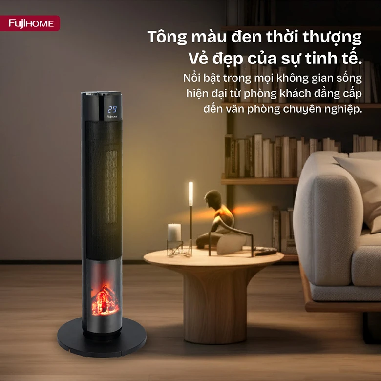 Thiết kế sang trọng - Quạt sưởi gốm Fujihome FH1950