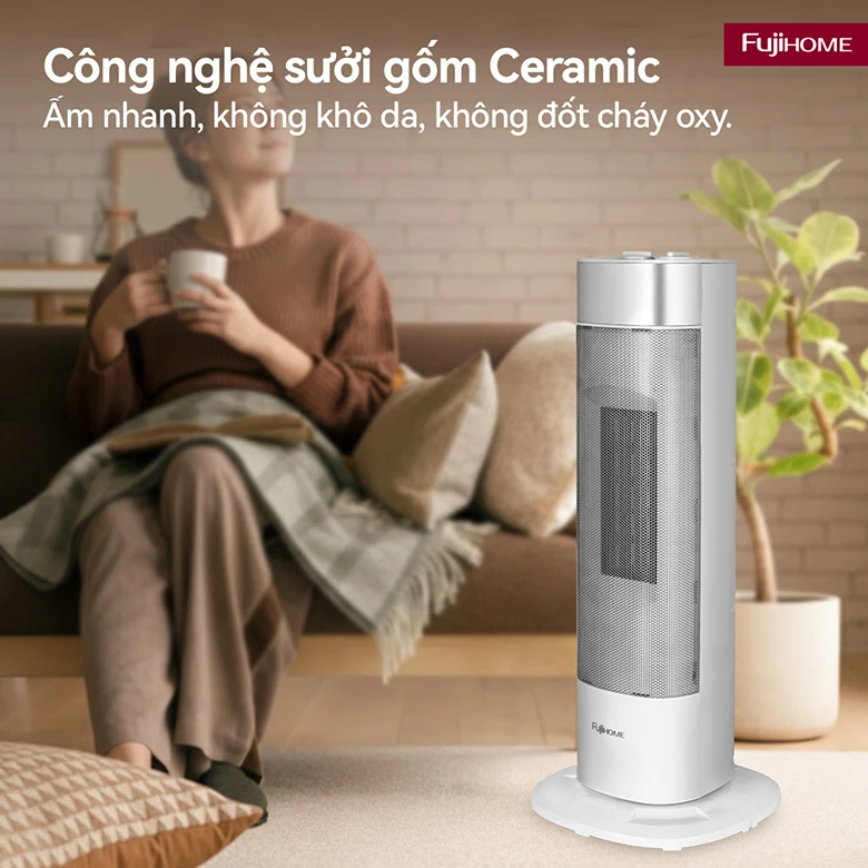 Công nghệ sưởi gốm - Quạt sưởi gốm Fujihome FH3100M