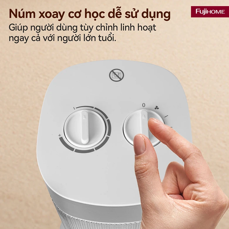 Điều khiển đơn giản - Quạt sưởi gốm Fujihome FH3100M