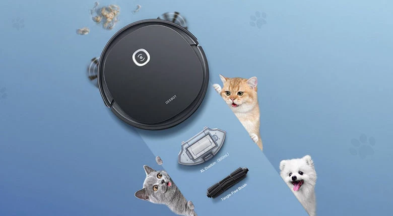 Robot hút bụi Ecovacs Deebot U2 Pro bộ chăm sóc thú cưng