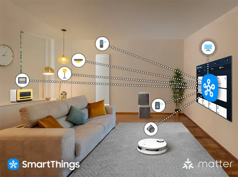 Ứng dụng smartThings - Smart Tivi QLED Samsung 4K 65 inch QA65Q60D