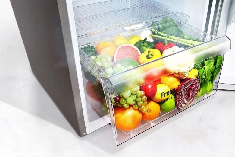 Tủ lạnh LG Inverter 217 lít LTB21BLMI - Ngăn rau củ lớn 