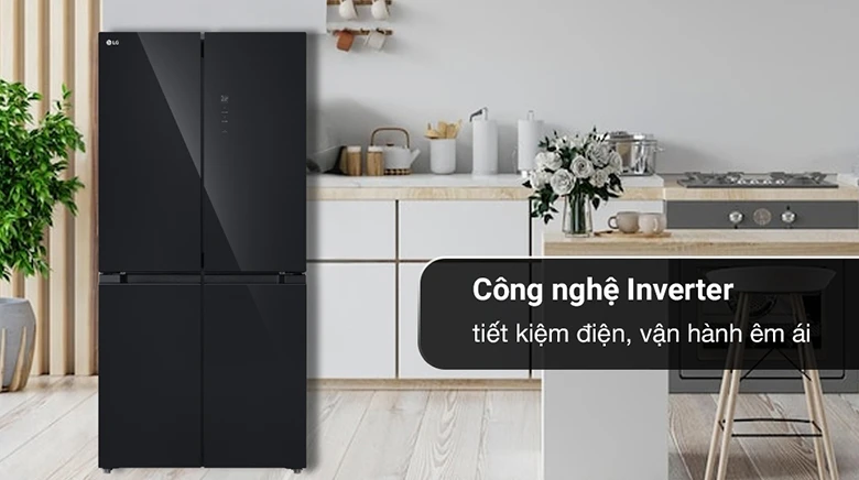 Tủ lạnh LG Inverter 474 lít Multi Door LFB47BLG - Công nghệ Inverter tiết kiệm năng lượng