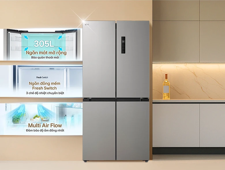 Tủ lạnh Multi Door LG Inverter 474 lít LFB47SVM