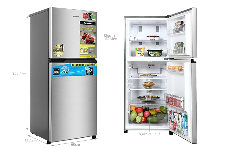 Kích thước tủ lạnh Panasonic NR-TV261APSV
