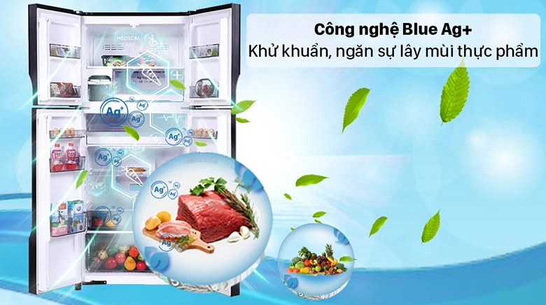 Tủ lạnh 550 lít NR-DZ601VGKV kháng khuẩn công nghệ blue ag+